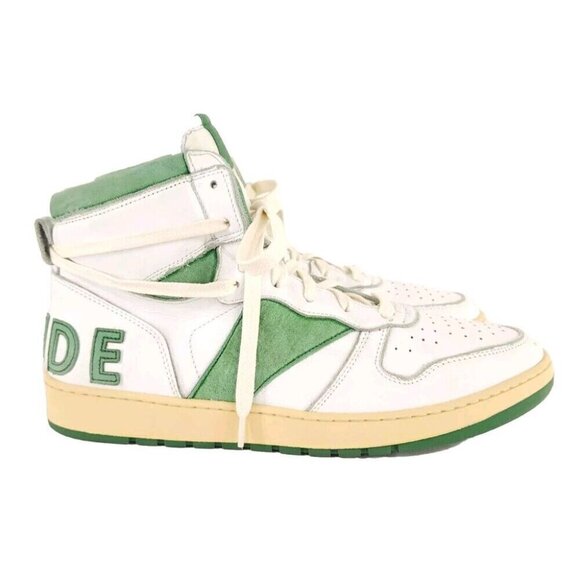 Rhude Rhecess-Hi Sneakers 8 Men's Hunter Green Sneakers Rare - Picture 5 of 13